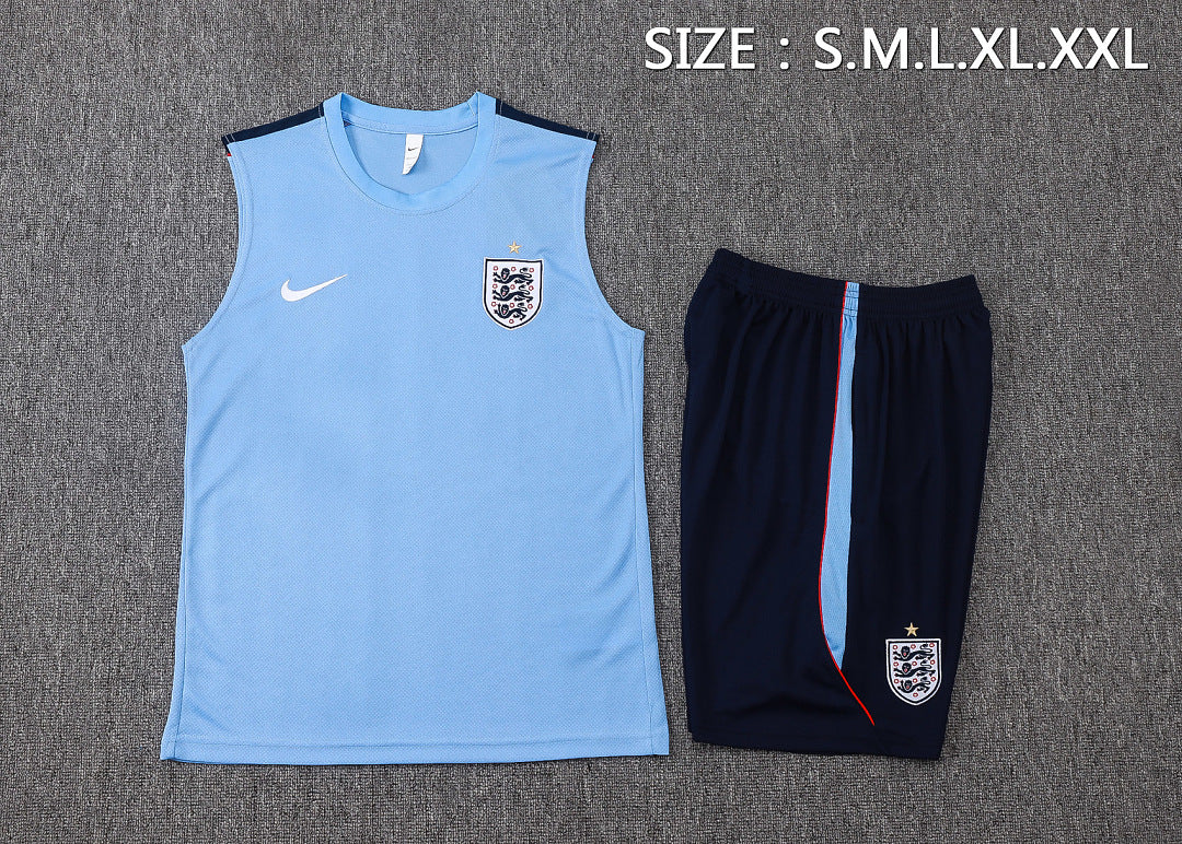 Kit Football Angleterre Ensemble Training Bleu Clair