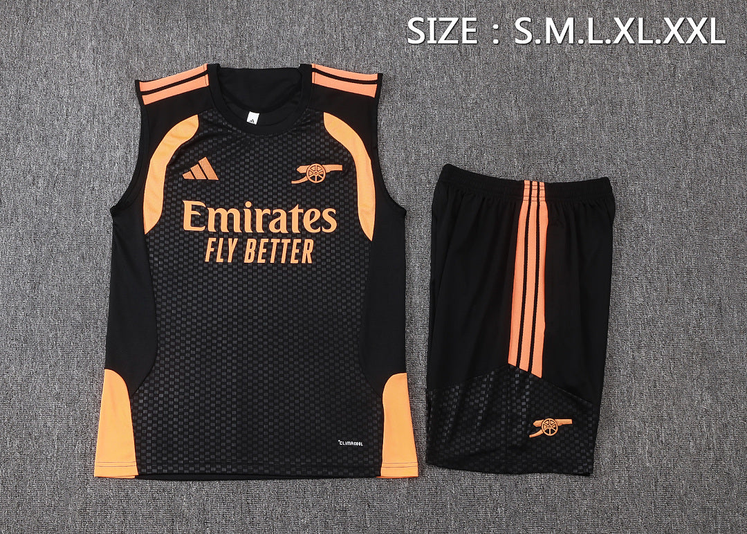Kit Football Arsenal Ensemble Training Noir Orange