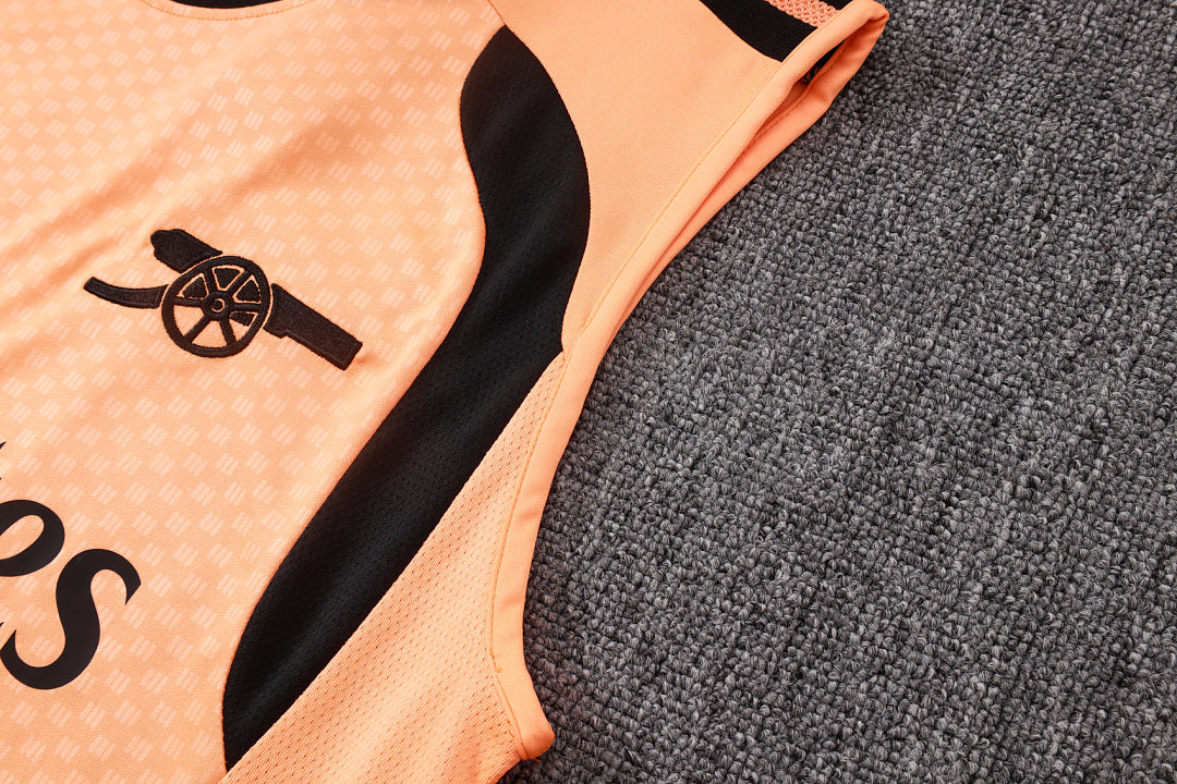Kit Football Arsenal Ensemble Training Sans Manches Orange 2026/27