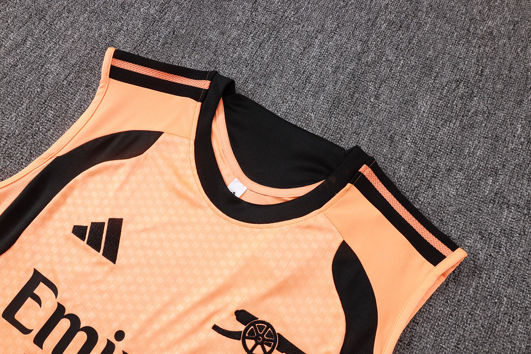 Kit Football Arsenal Ensemble Training Sans Manches Orange 2026/27