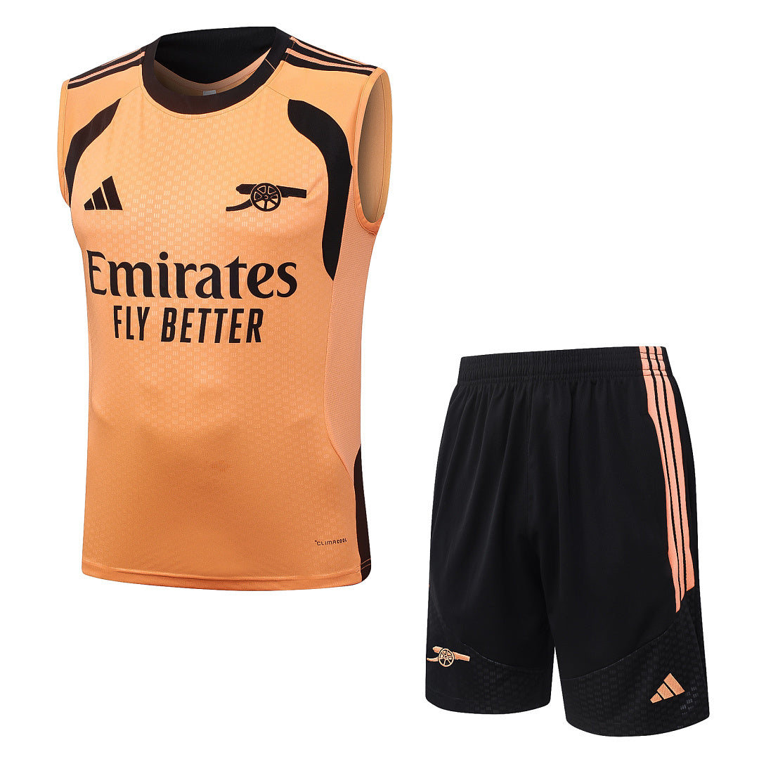 Kit Football Arsenal Ensemble Training Sans Manches Orange 2026/27