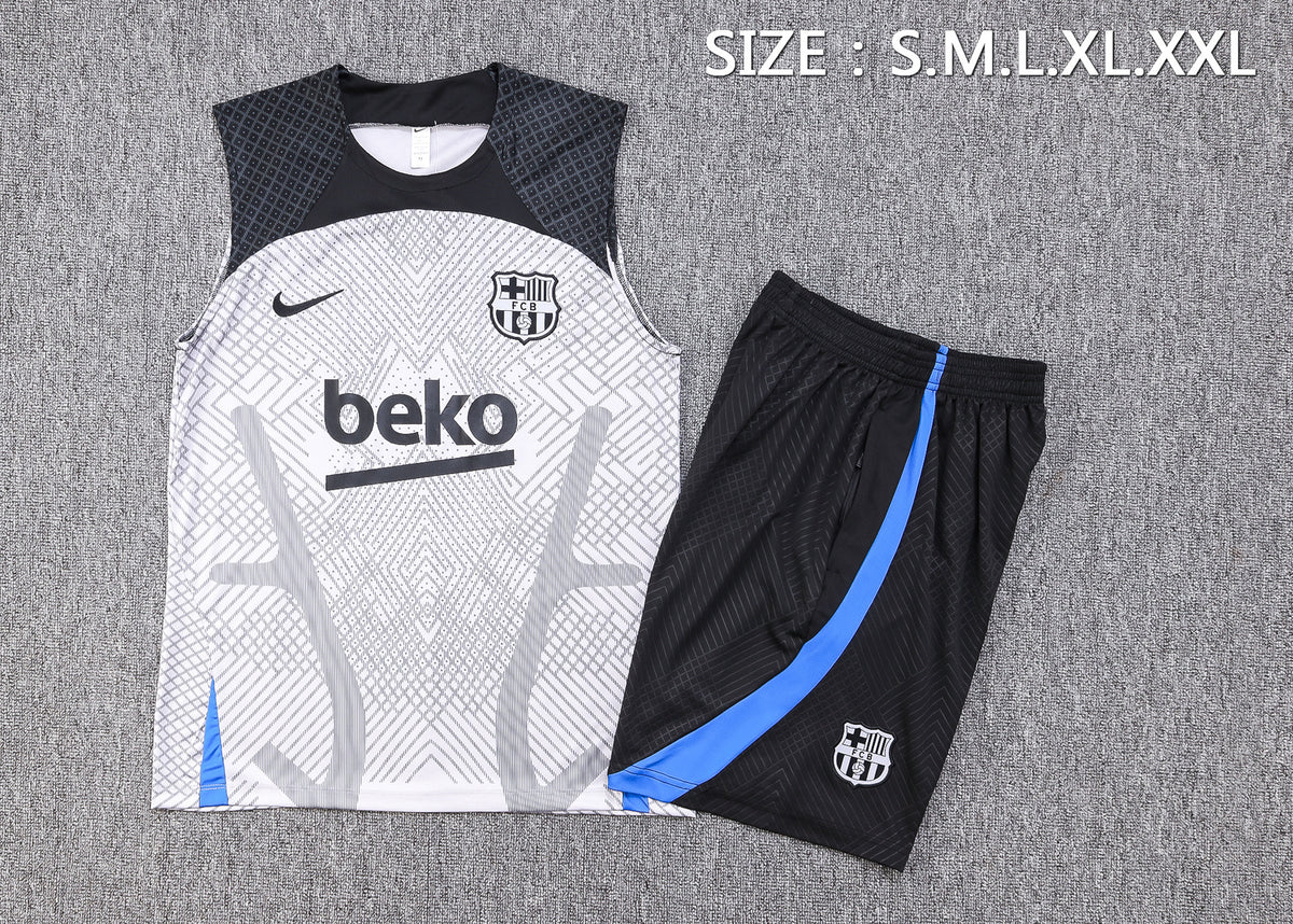 Kit Football Barcelone Ensemble Training Sans Manches 2023/24