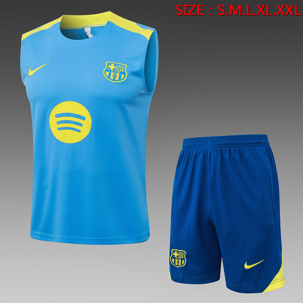 Kit Football Barcelone Ensemble Training Sans Manches 2025/26