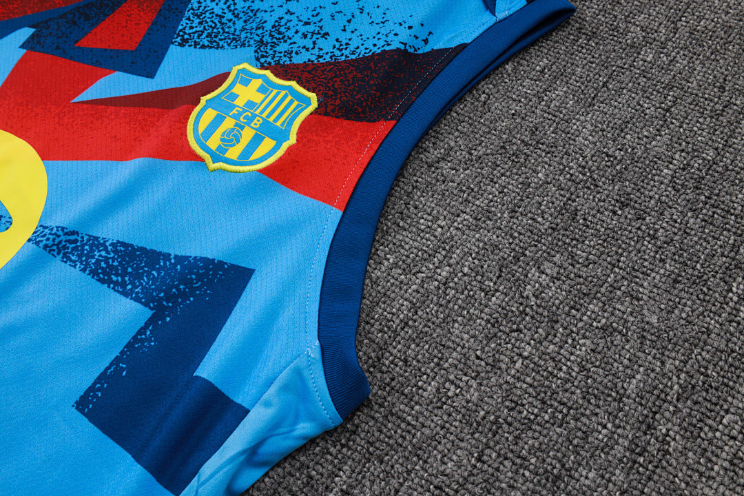 Kit Football Barcelone Ensemble Training Sans Manches 2025/26