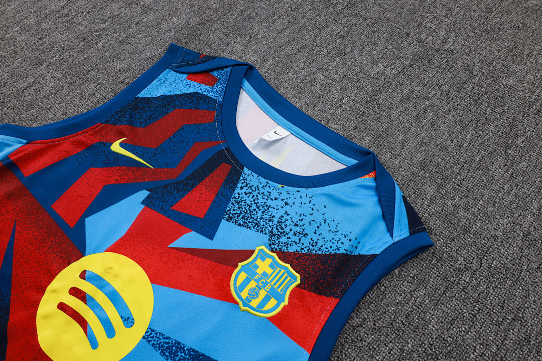 Kit Football Barcelone Ensemble Training Sans Manches 2025/26