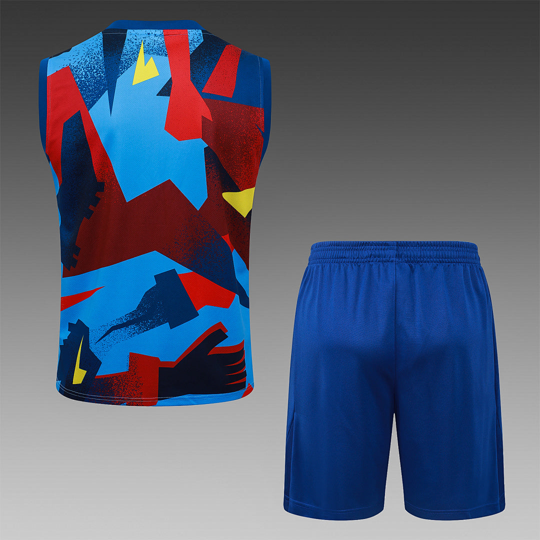 Kit Football Barcelone Ensemble Training Sans Manches 2025/26