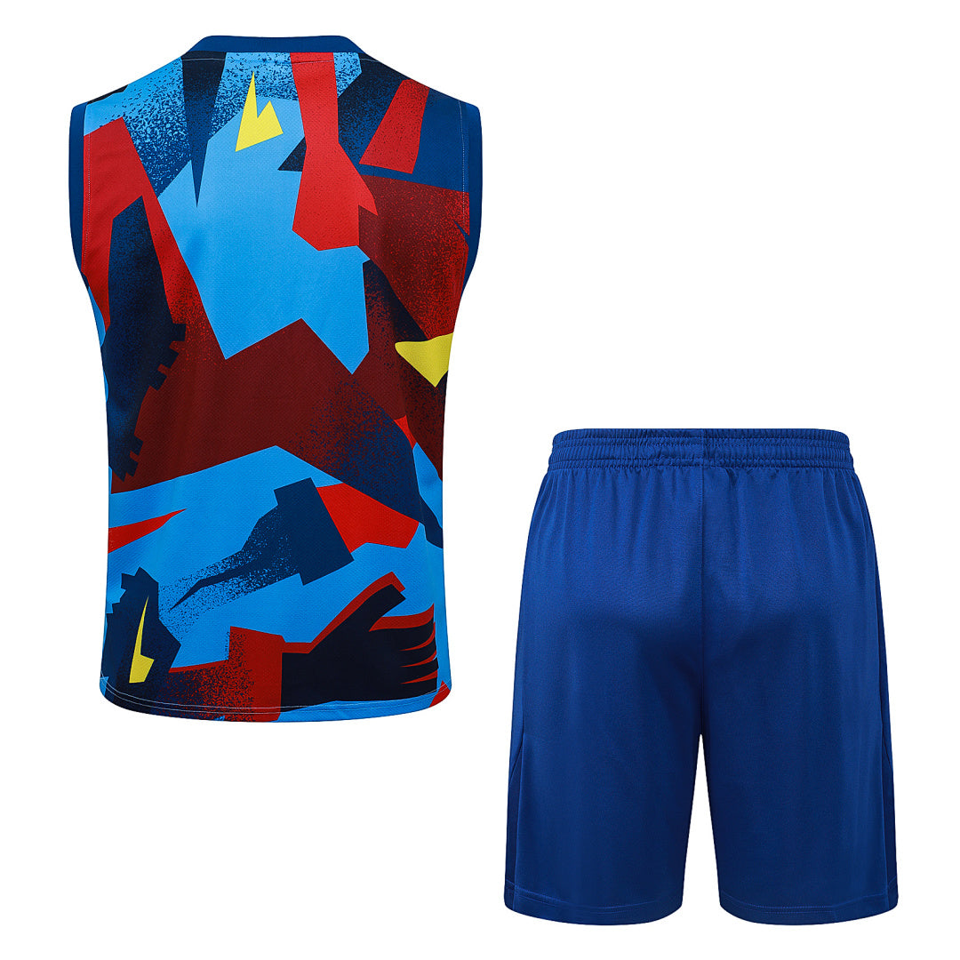 Kit Football Barcelone Ensemble Training Sans Manches 2025/26