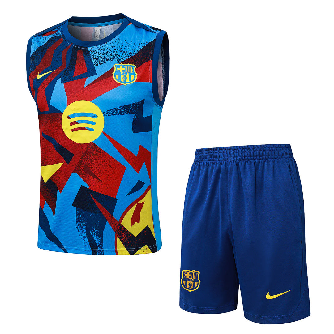 Kit Football Barcelone Ensemble Training Sans Manches 2025/26