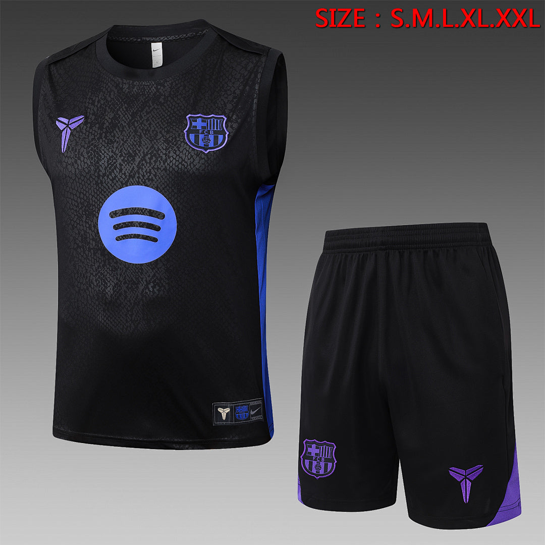 Kit Football Barcelone Ensemble Training Sans Manches 2025/26