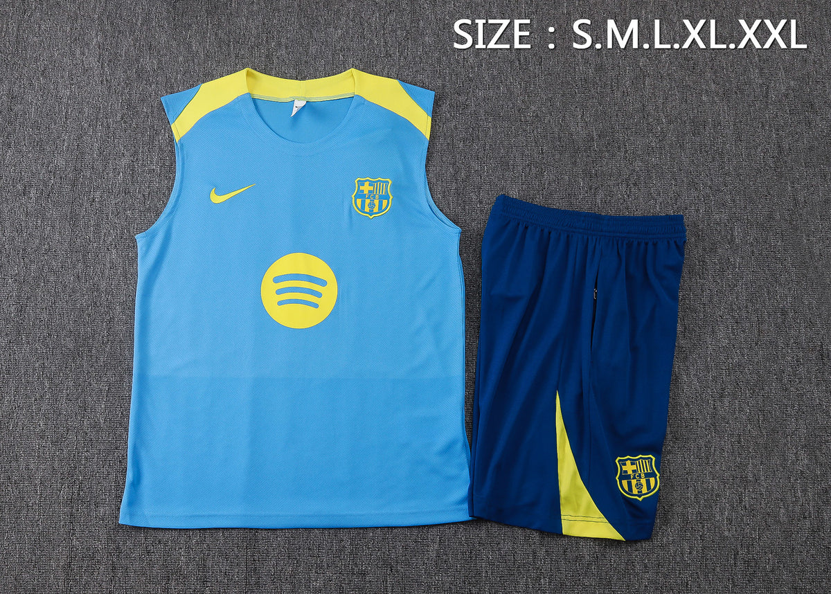 Kit Football Barcelone Ensemble Training Sans Manches 2025/26
