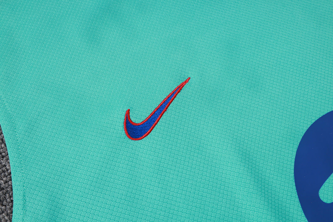 Kit Football Barcelone Ensemble Training Sans Manches Vert Clair