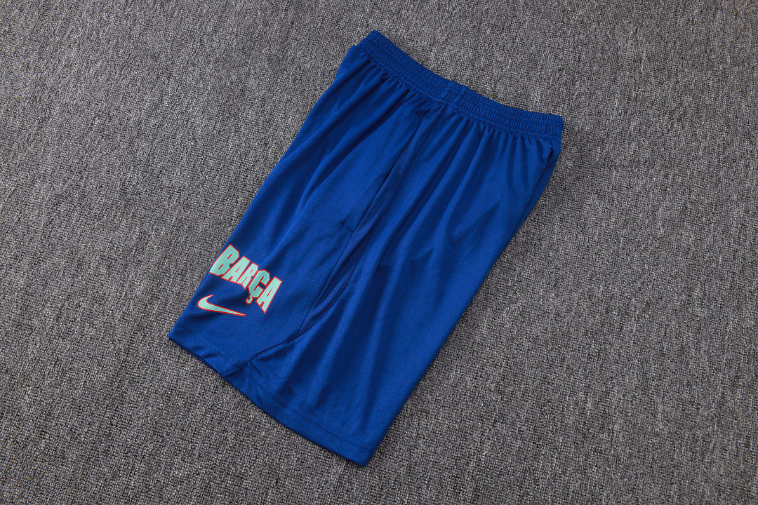 Kit Football Barcelone Ensemble Training Sans Manches Vert Clair