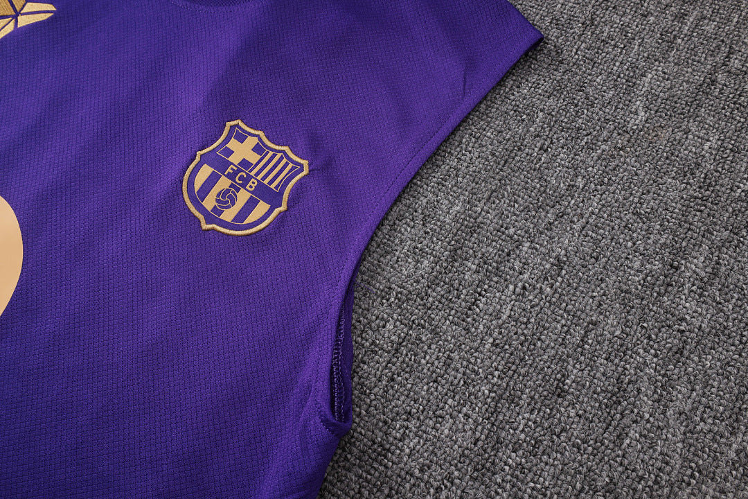 Kit Football Barcelone Ensemble Training Sans Manches Violet