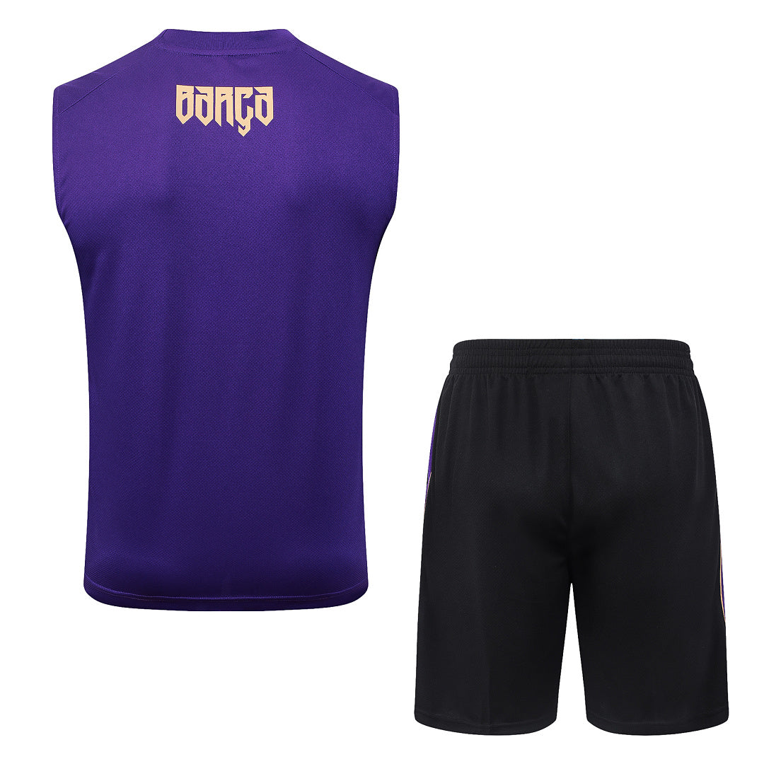 Kit Football Barcelone Ensemble Training Sans Manches Violet