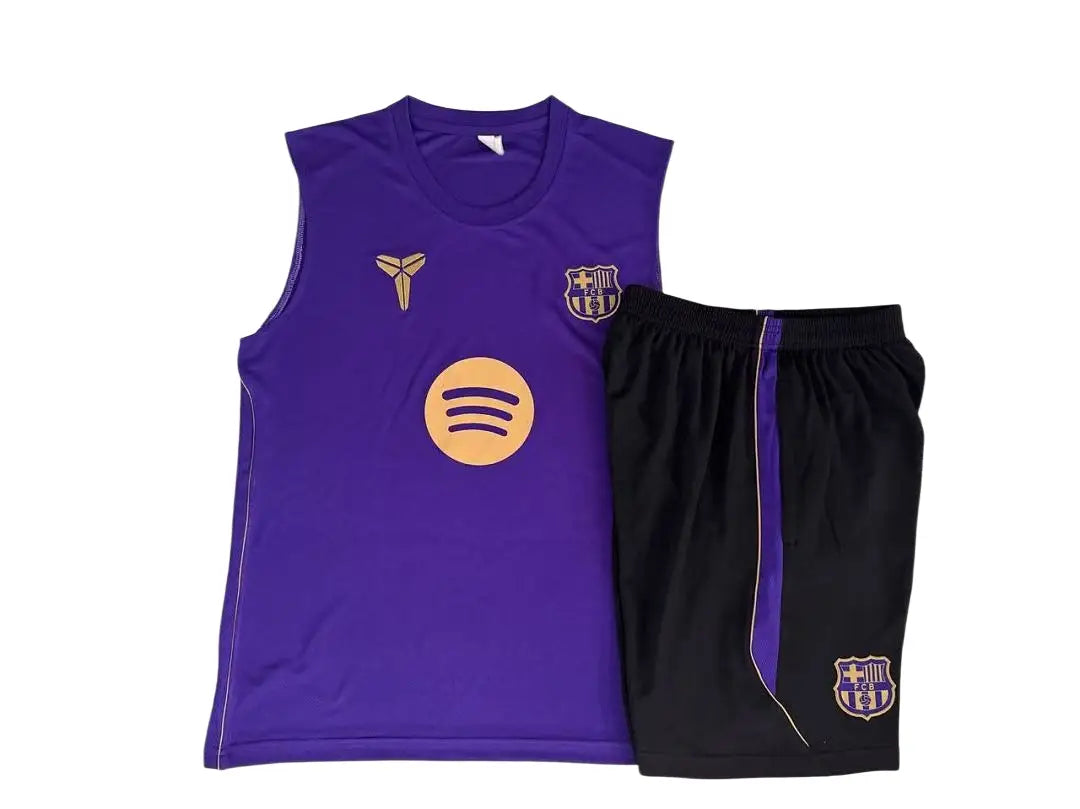 Kit Football Barcelone Ensemble Training Sans Manches Violet
