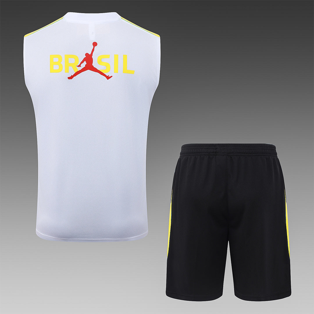 Kit Football Brésil Débardeur Training Blanc 2026/27