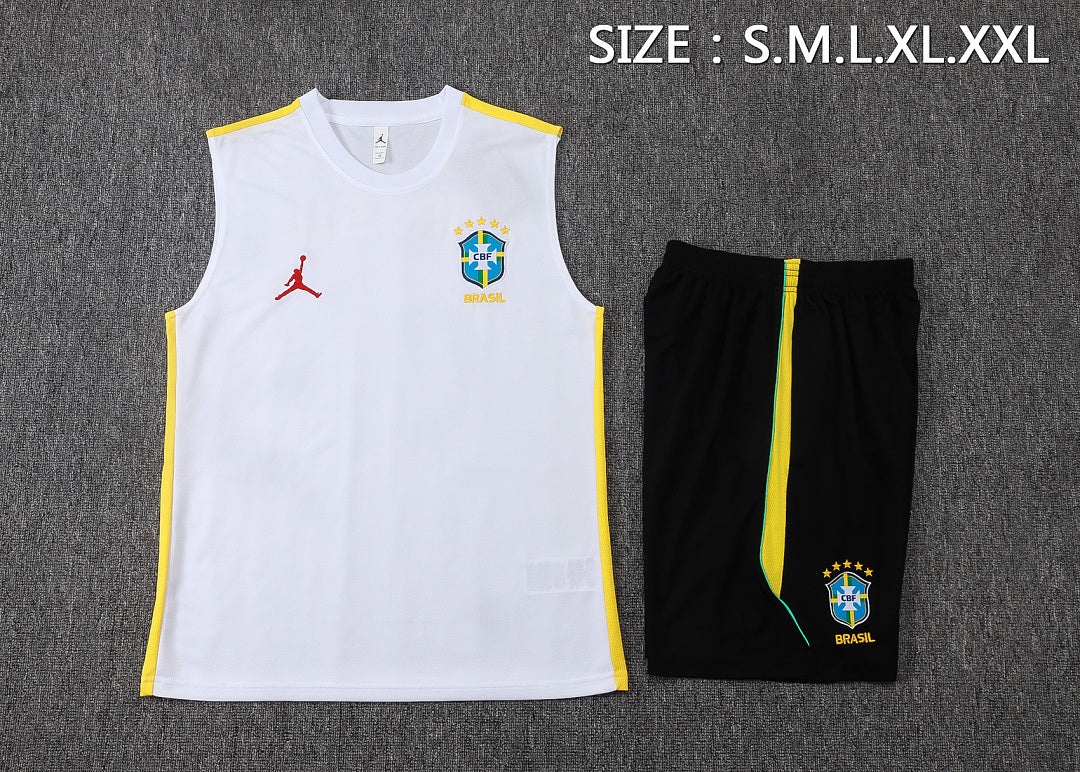 Kit Football Brésil Débardeur Training Blanc 2026/27