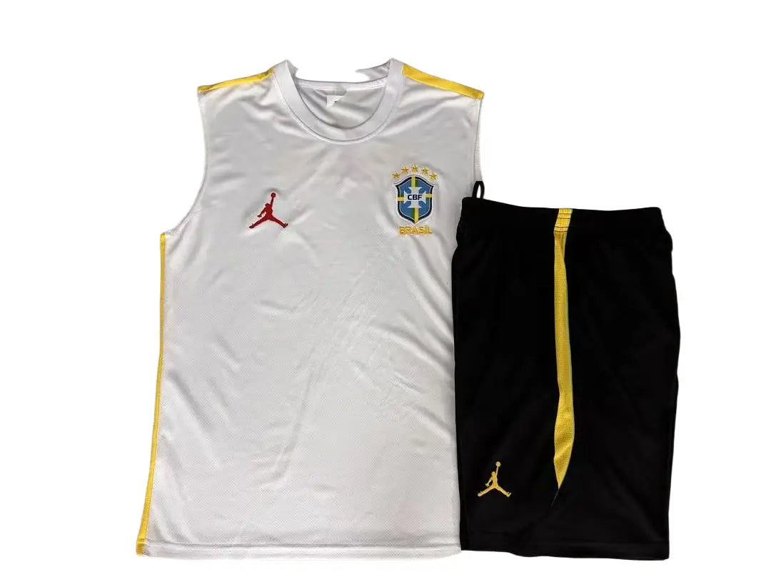 Kit Football Brésil Débardeur Training Blanc 2026/27