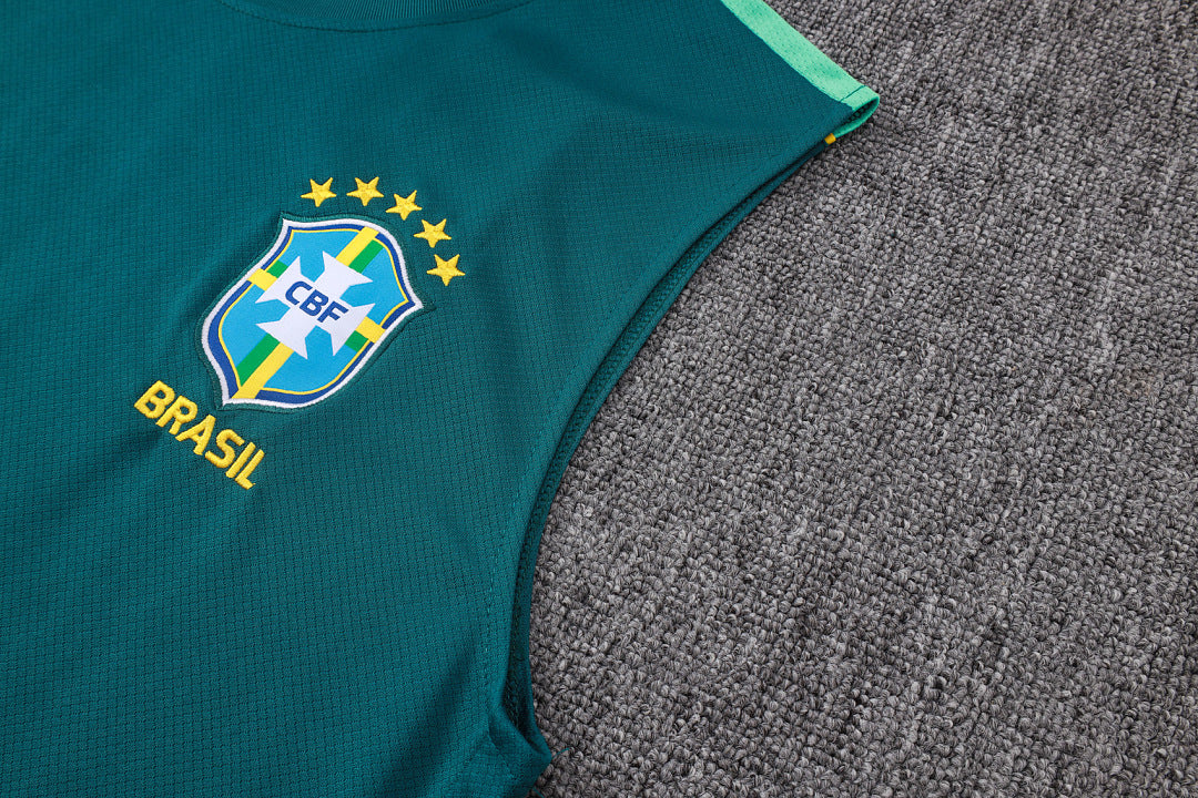 Kit Football Brésil Ensemble Débardeur Entraînement Vert Foncé 2627