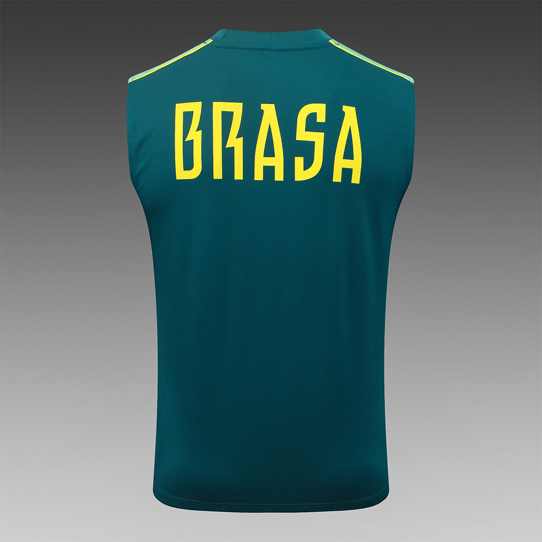 Kit Football Brésil Ensemble Débardeur Entraînement Vert Foncé 2627