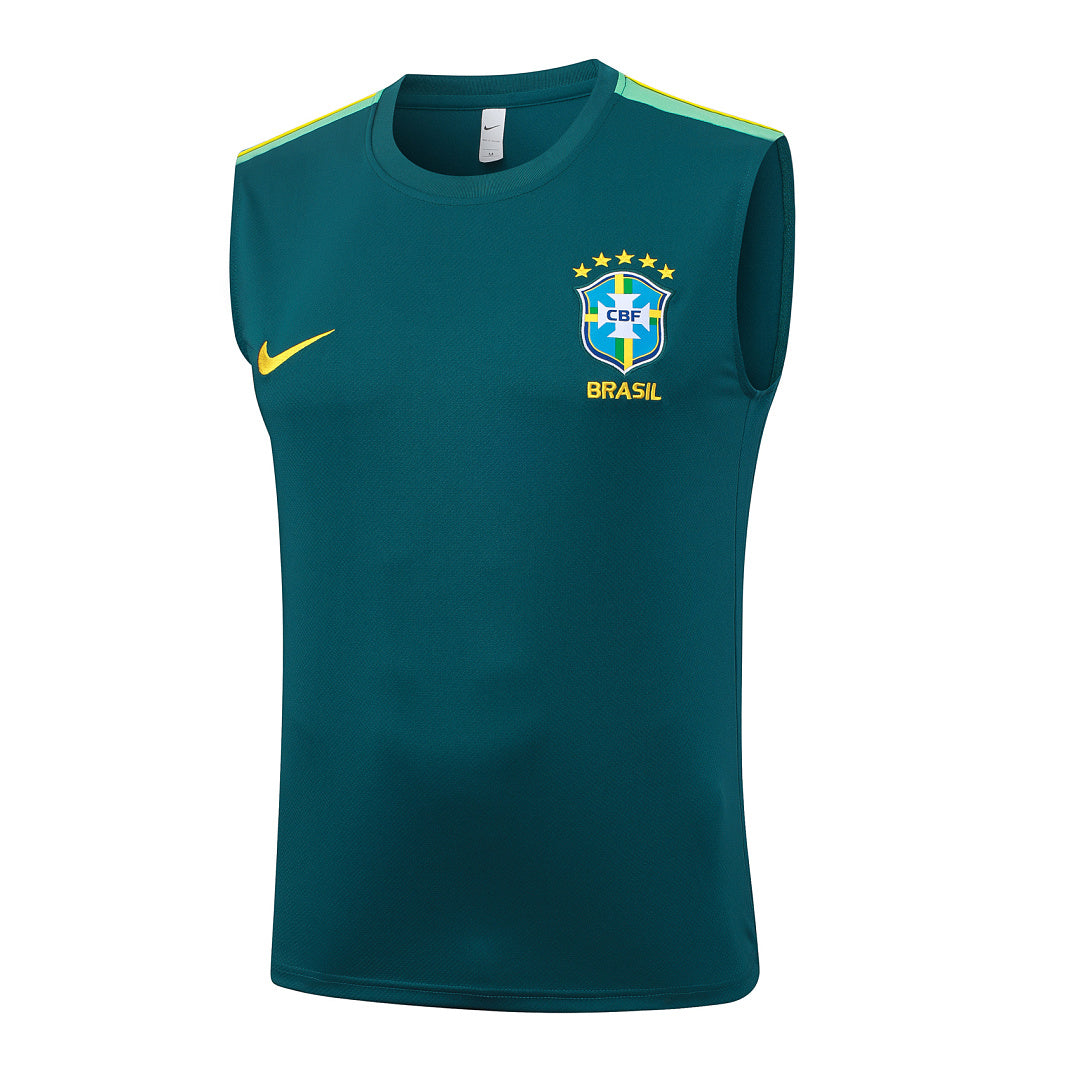 Kit Football Brésil Ensemble Débardeur Entraînement Vert Foncé 2627