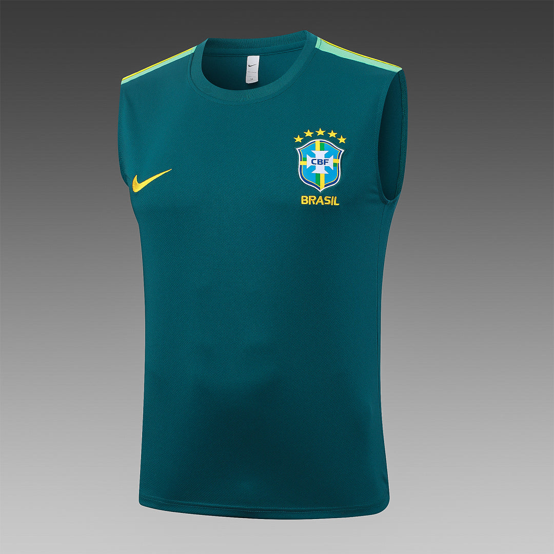 Kit Football Brésil Ensemble Débardeur Entraînement Vert Foncé 2627