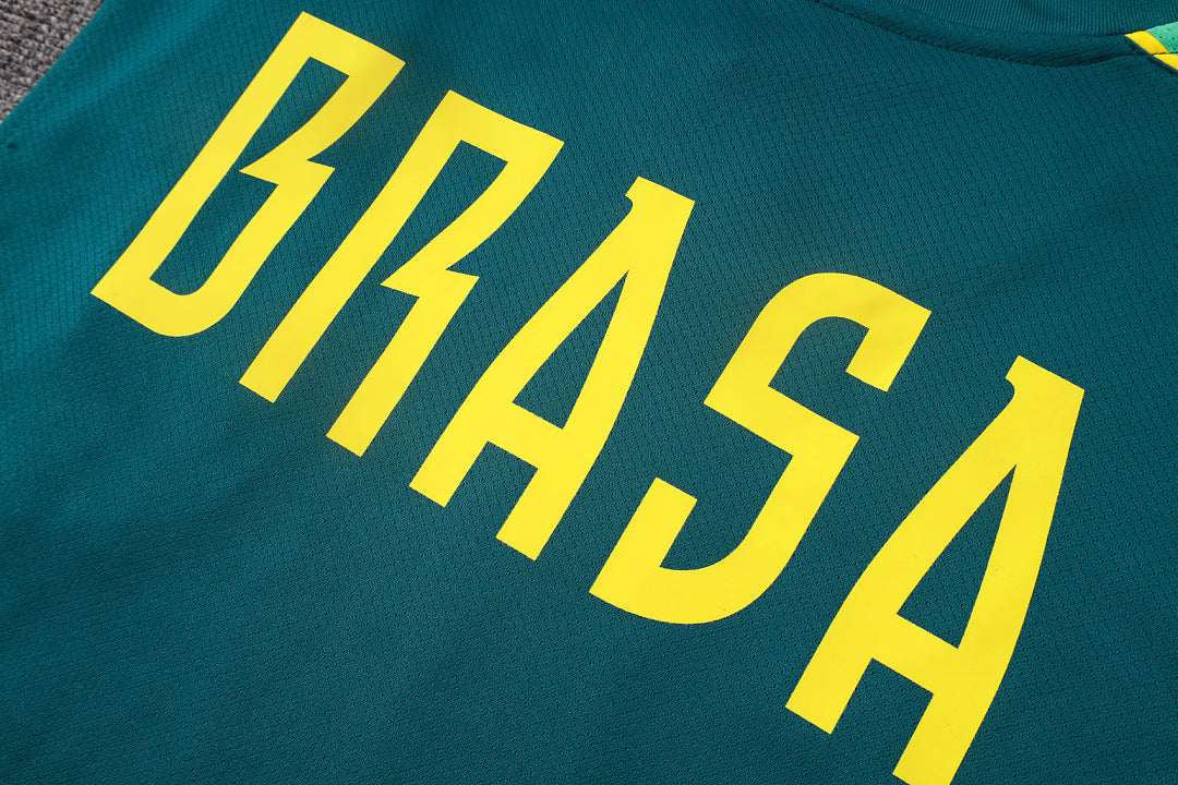Kit Football Brésil Ensemble Débardeur Entraînement Vert Foncé 2627
