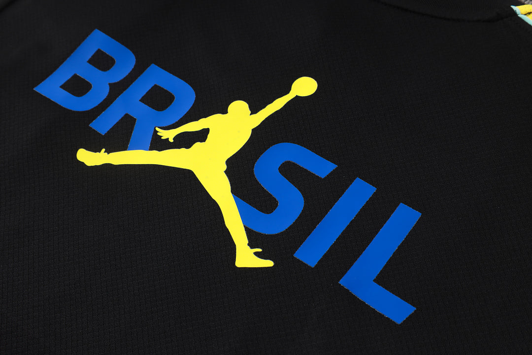 Kit Football Brésil Ensemble Training Noir Jaune