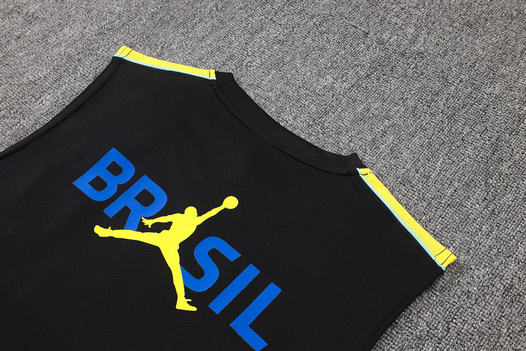 Kit Football Brésil Ensemble Training Noir Jaune
