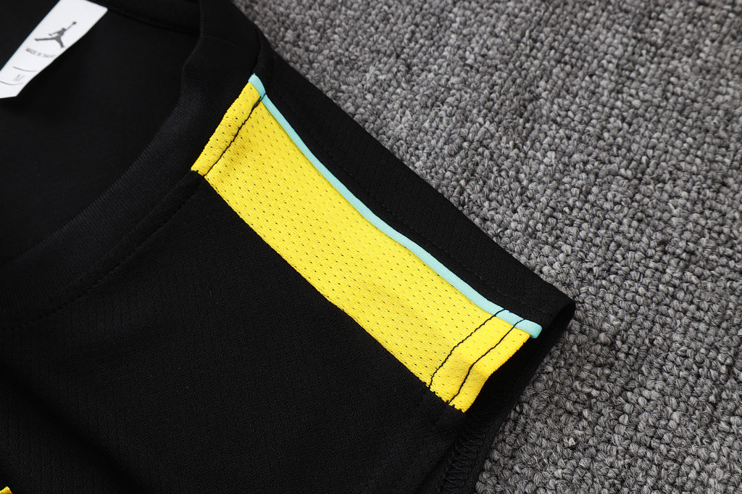 Kit Football Brésil Ensemble Training Noir Jaune