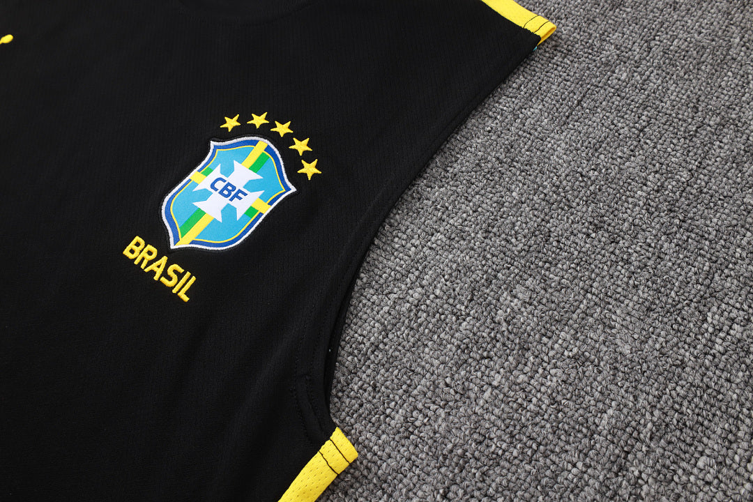 Kit Football Brésil Ensemble Training Noir Jaune