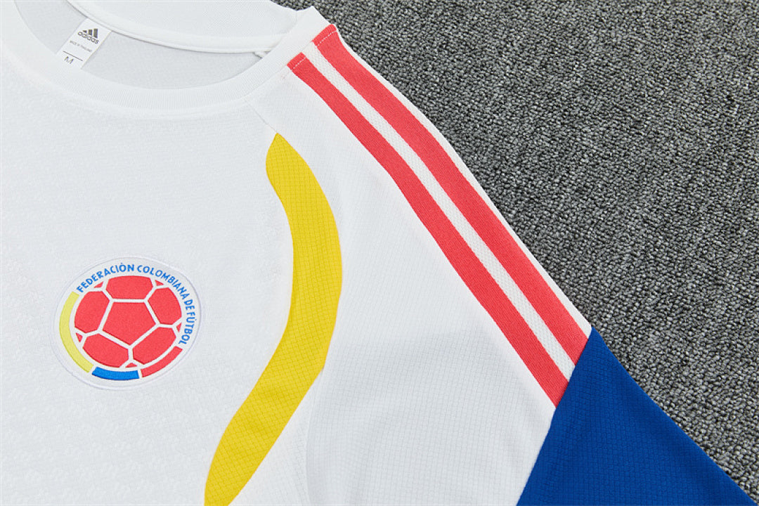 Kit football Colombie ensemble training 2026/27 Blanc - Adulte
