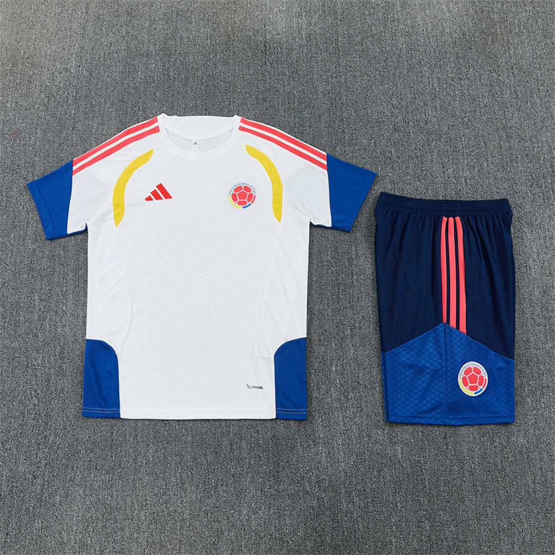 Kit football Colombie ensemble training 2026/27 Blanc - Adulte