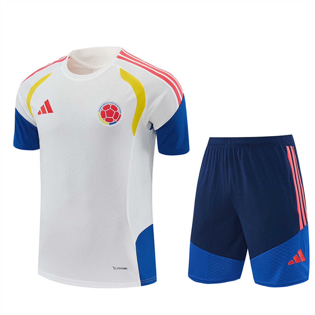 Kit football Colombie ensemble training 2026/27 Blanc - Adulte