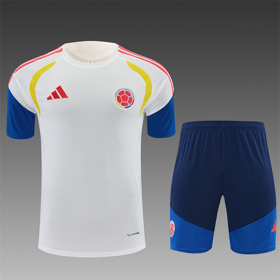 Kit football Colombie ensemble training 2026/27 Blanc - Adulte