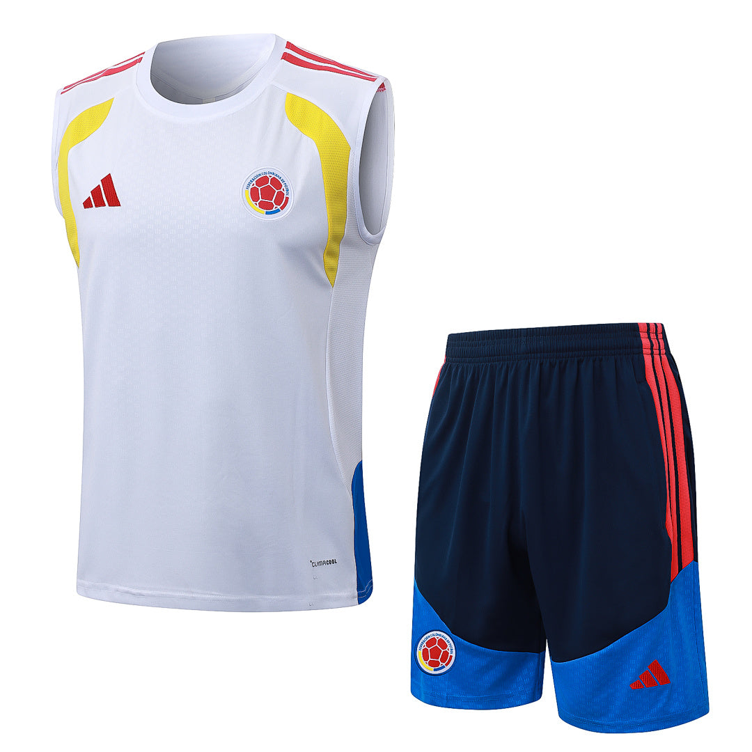 Kit Football Colombie Ensemble Training Blanc