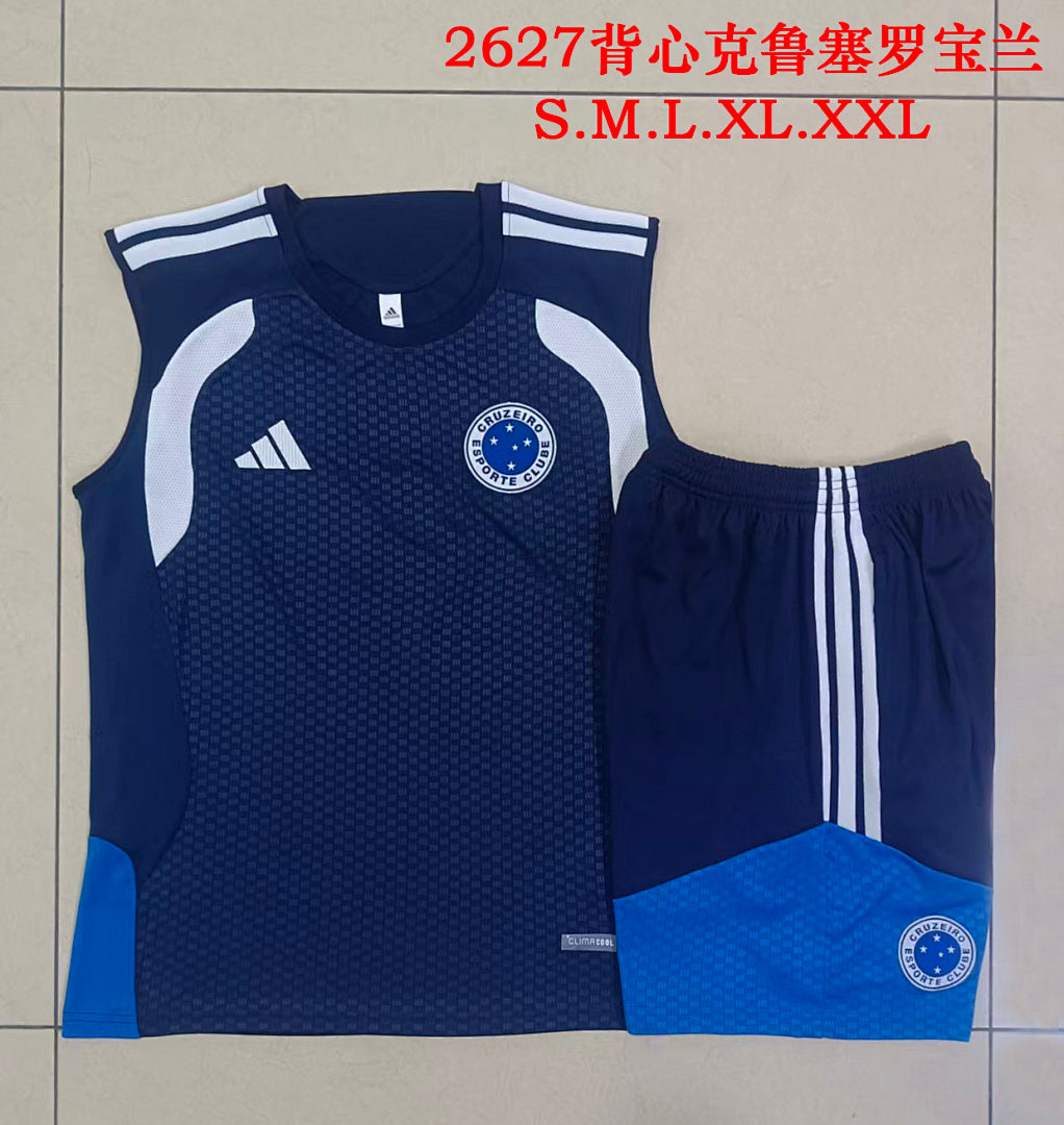Kit Football Cruzeiro Ensemble Training Sans Manches