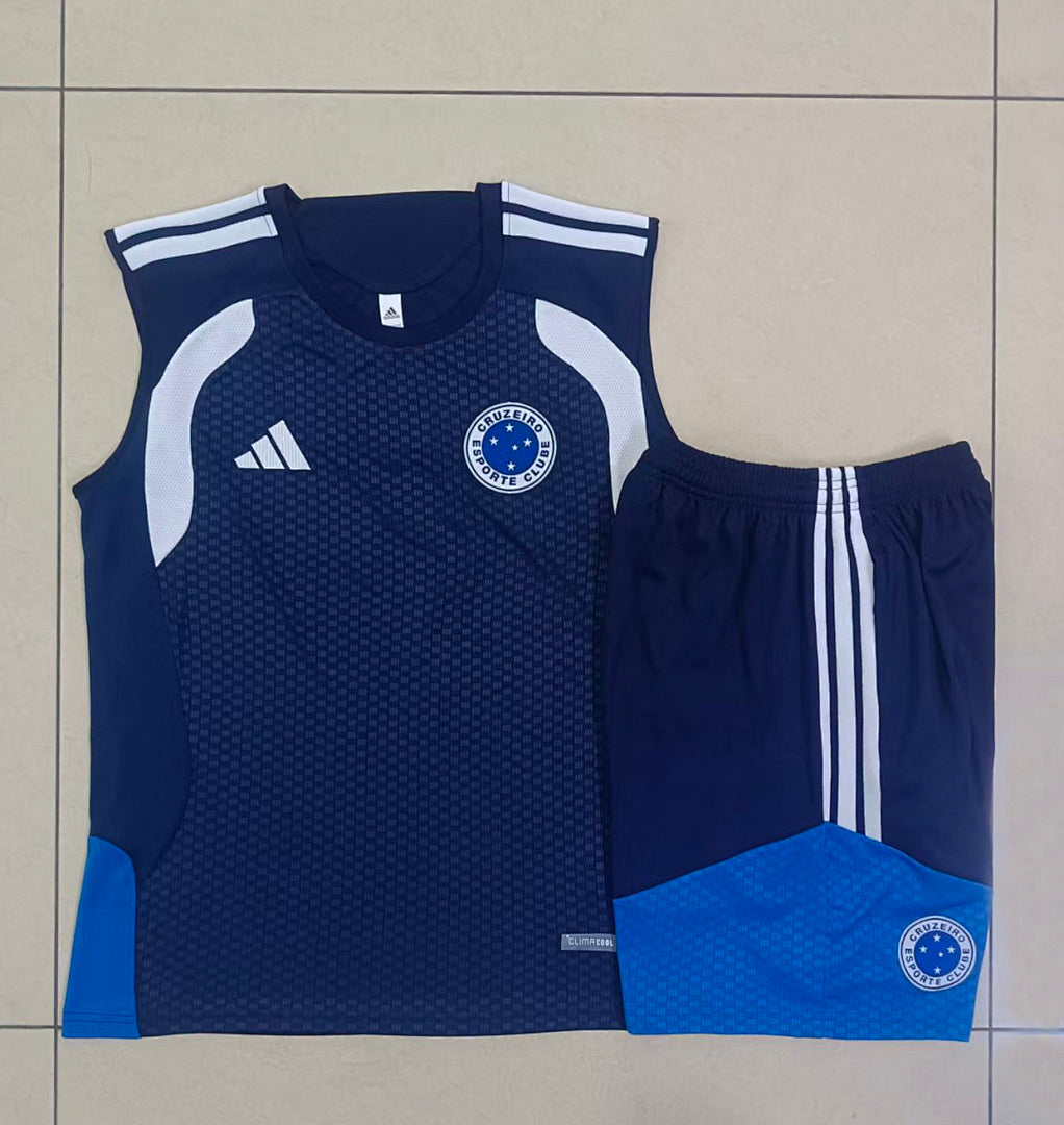 Kit Football Cruzeiro Ensemble Training Sans Manches