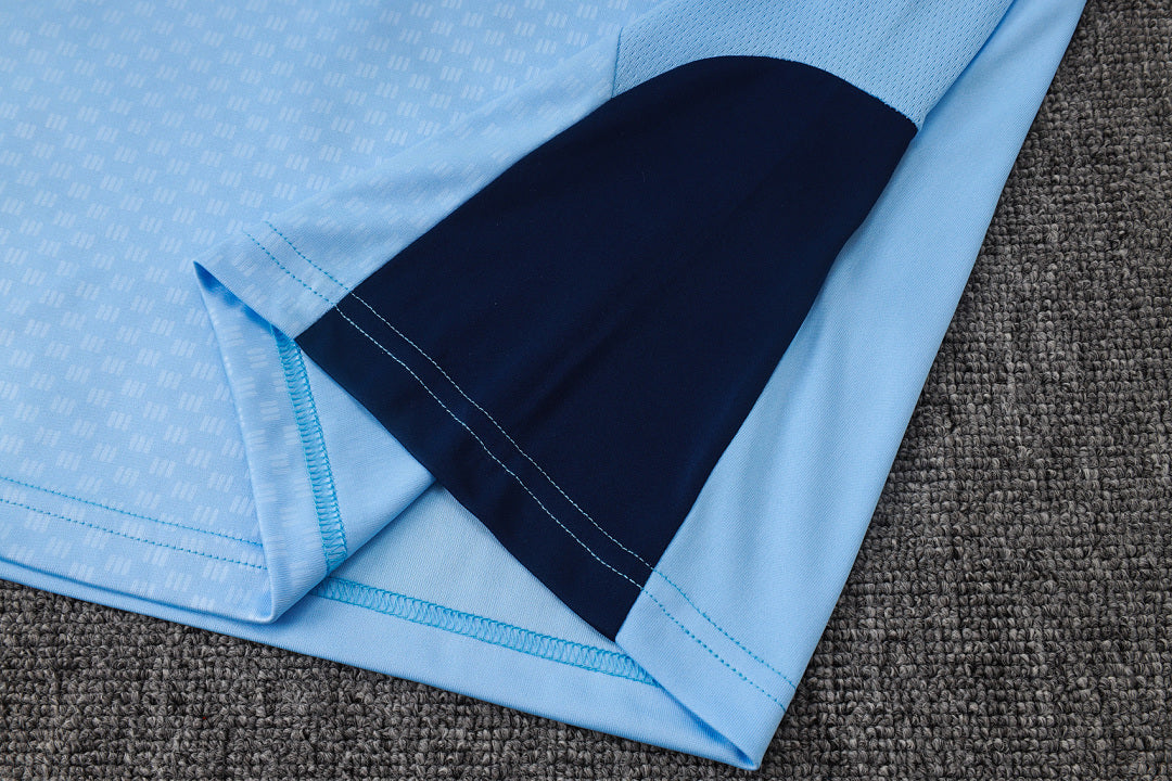 Kit Football Ensemble Training Sans Manches Bleu Clair