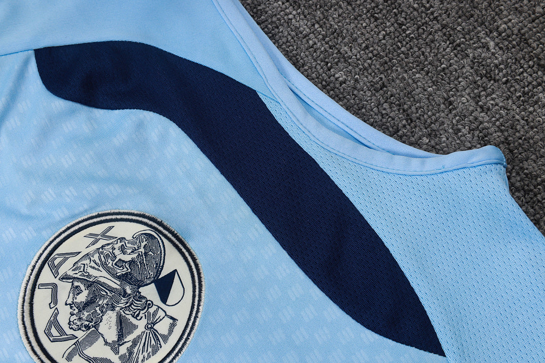 Kit Football Ensemble Training Sans Manches Bleu Clair