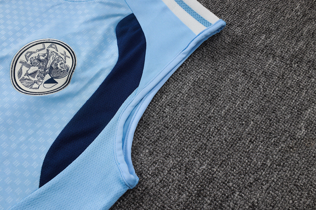 Kit Football Ensemble Training Sans Manches Bleu Clair
