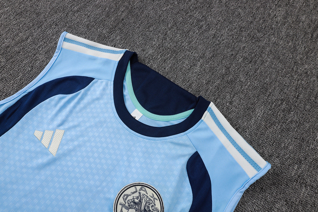 Kit Football Ensemble Training Sans Manches Bleu Clair