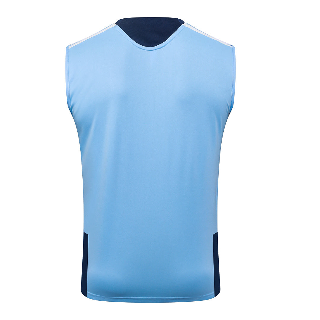 Kit Football Ensemble Training Sans Manches Bleu Clair