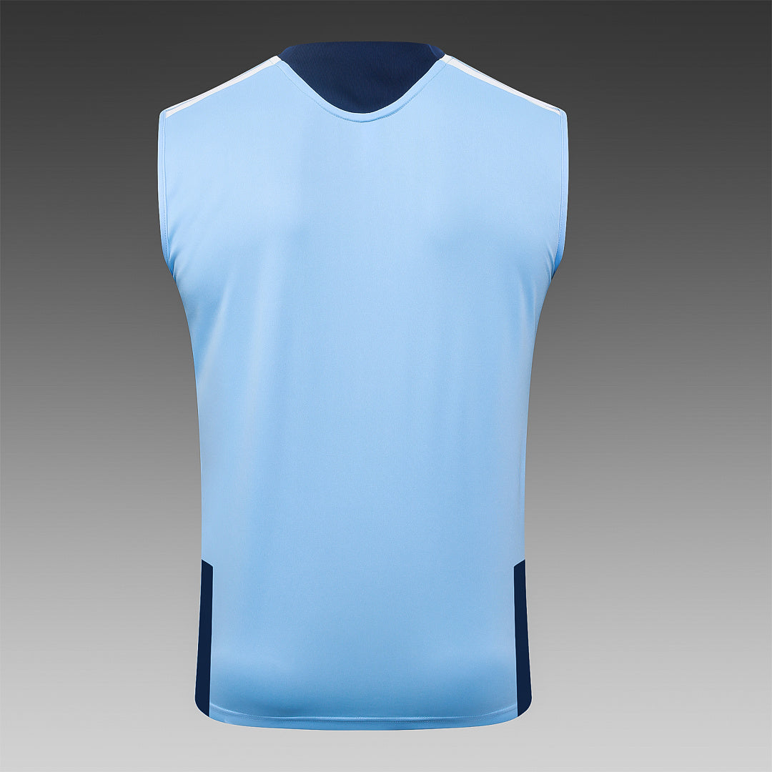 Kit Football Ensemble Training Sans Manches Bleu Clair