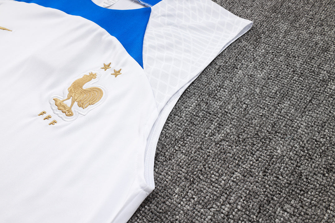 Kit Football France Ensemble Training Débardeur Blanc 2023/24