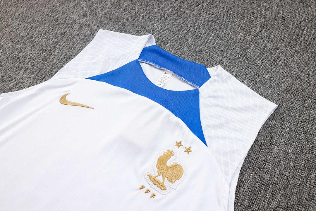Kit Football France Ensemble Training Débardeur Blanc 2023/24