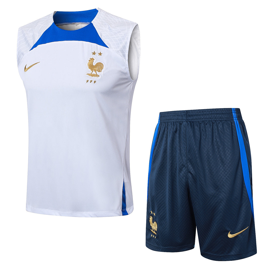Kit Football France Ensemble Training Débardeur Blanc 2023/24