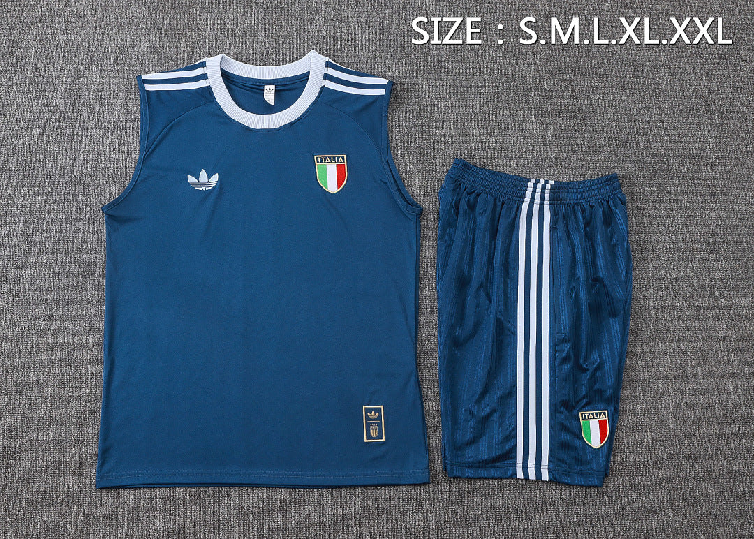 Kit Football Italie Ensemble Training Sans Manches 2026/27