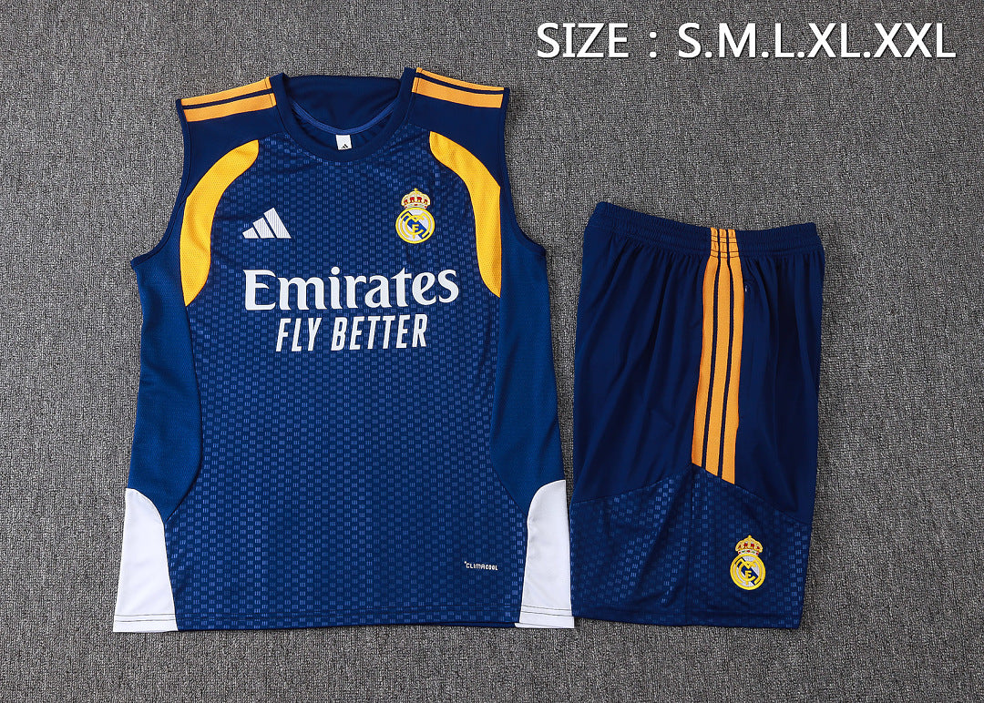 Kit Football Madrid Ensemble Training Bleu Roi