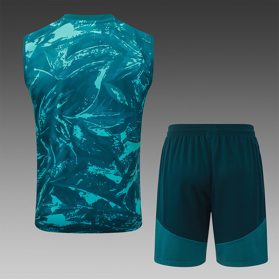 Kit Football Madrid Ensemble Training Débardeur Vert Foncé 2026/27